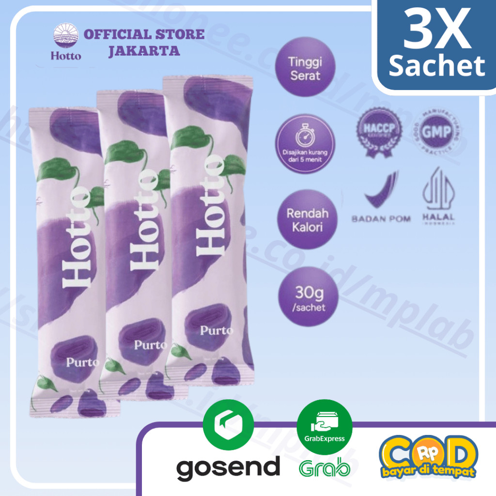 

PROMO! Hotto Official Shop [1 Pouch] Hotto Purto 3 Sachet Multigrain Oat Natural Organic