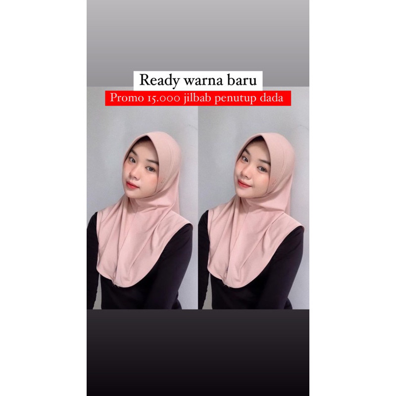 (acc ptk)  Jilbab sport tutup dada / hijab bergo sport nutup dada jersey premium / Jilbab sport tutu