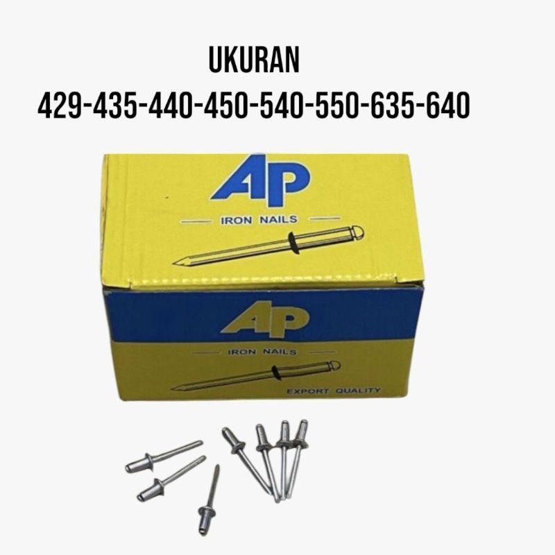Paku Rivet Ukuran 429 AP / Paku tembak rivet