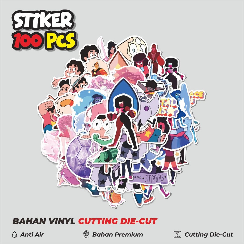 

Terbaru! 50 pcs Stiker Kartun Steven Universe Char Mix 3 Dekorasi Lucu Kreatif untuk Notebook, Skateboard, HP