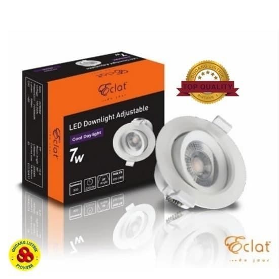Eclat Downlight LED Sorot 7W Putih D/L Adjustable 7 Watt White Bulat