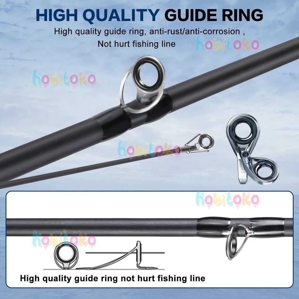 JAMIN MURAH 【Beli 1 Gratis 4】Sougayilang Joran Set Joran Pancing Spinning/Casting 1.6m/1.8m/2.1m/2.4