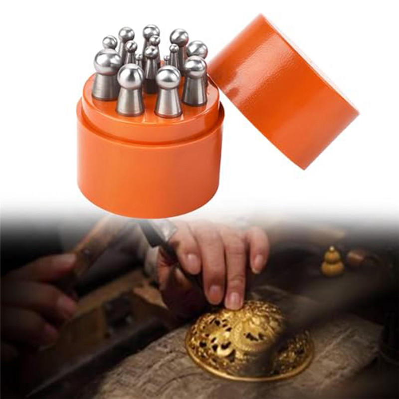 

Doming Block Punch Set, Dapping Punches Processing Crafting Metal Forming Tools Stamping Tools For Shaping Beads