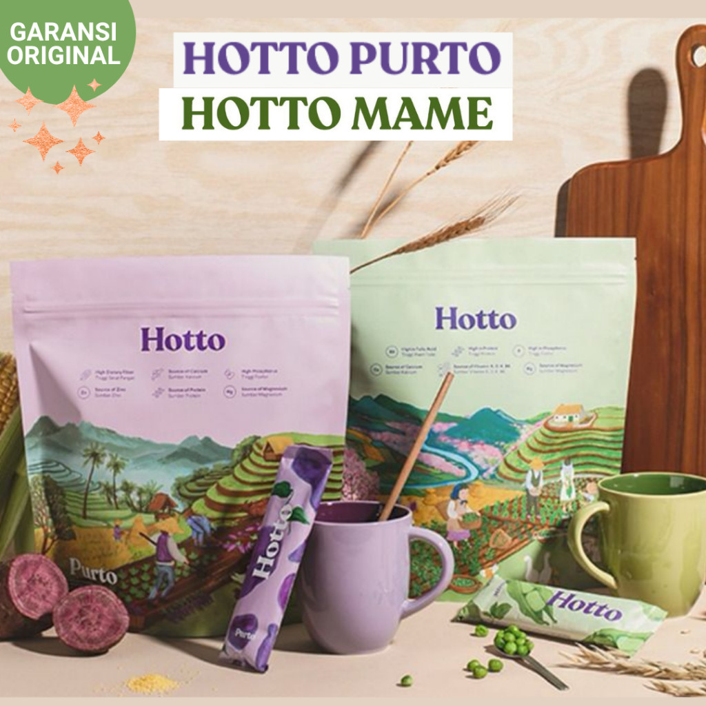 

SALE Hotto Mame & Hotto Purto Multigrain Tinggi Protein Edamame Superfood Ubi Ungu Tinggi Serat Original