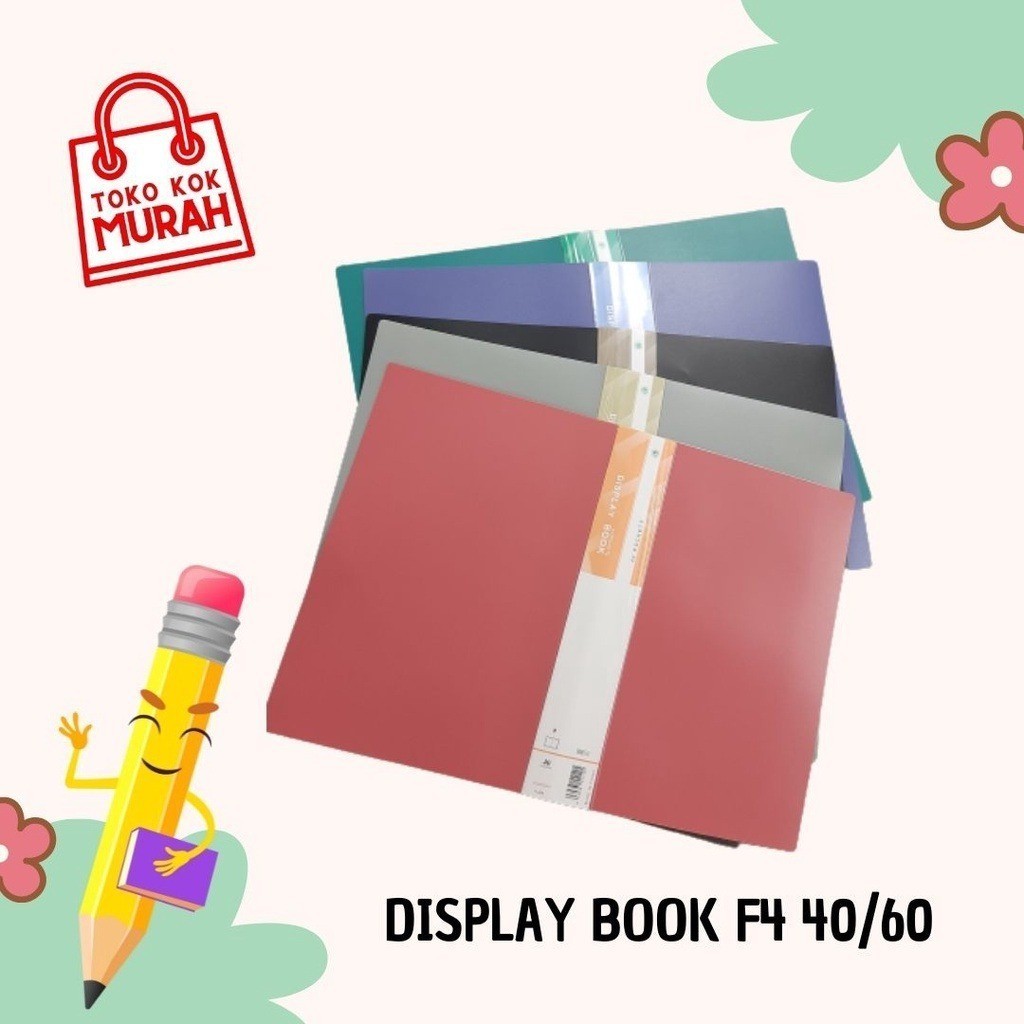 

READY STOCK! Display Book F4 40 / 60 POCKET WARNA RANDOM (PCS)