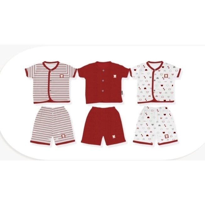 ✨LARIS✨ -FLUFFY BOLD S M L 1 2 3 / 3 Setel BAJU Pendek & Celana Pendek 3/4 - BOLD CHARCOAL, SIZE S