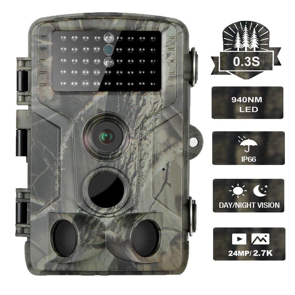 24MP 27K Wildlife Trail Camera Photo Trap Infrared Hunting Cameras HC802A Wildlife Wireless Surveill