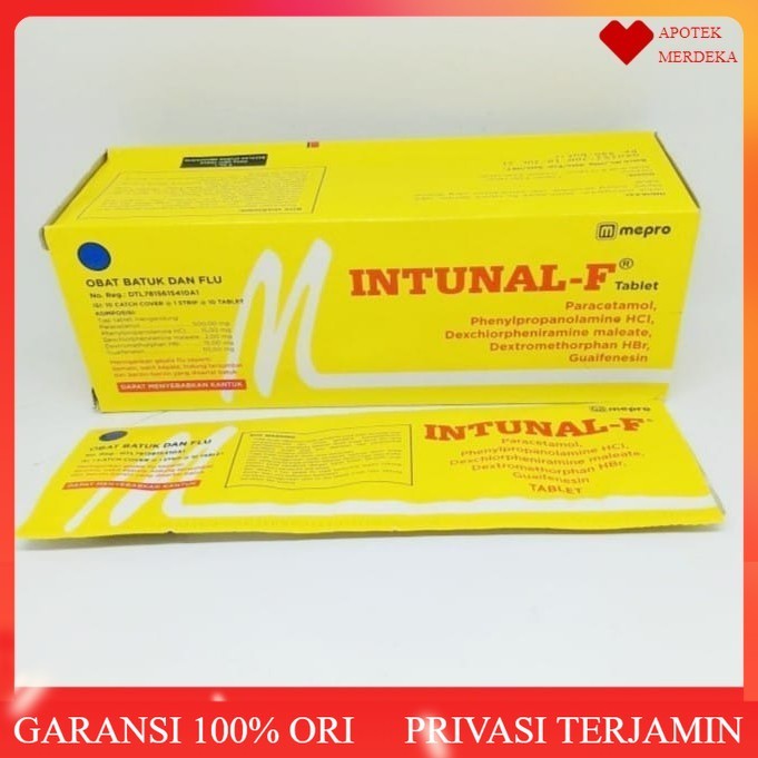 Intunal Forte 10 Tablet / Intunal F Tablet Per Strip Isi 10 Tablet (per Strip)