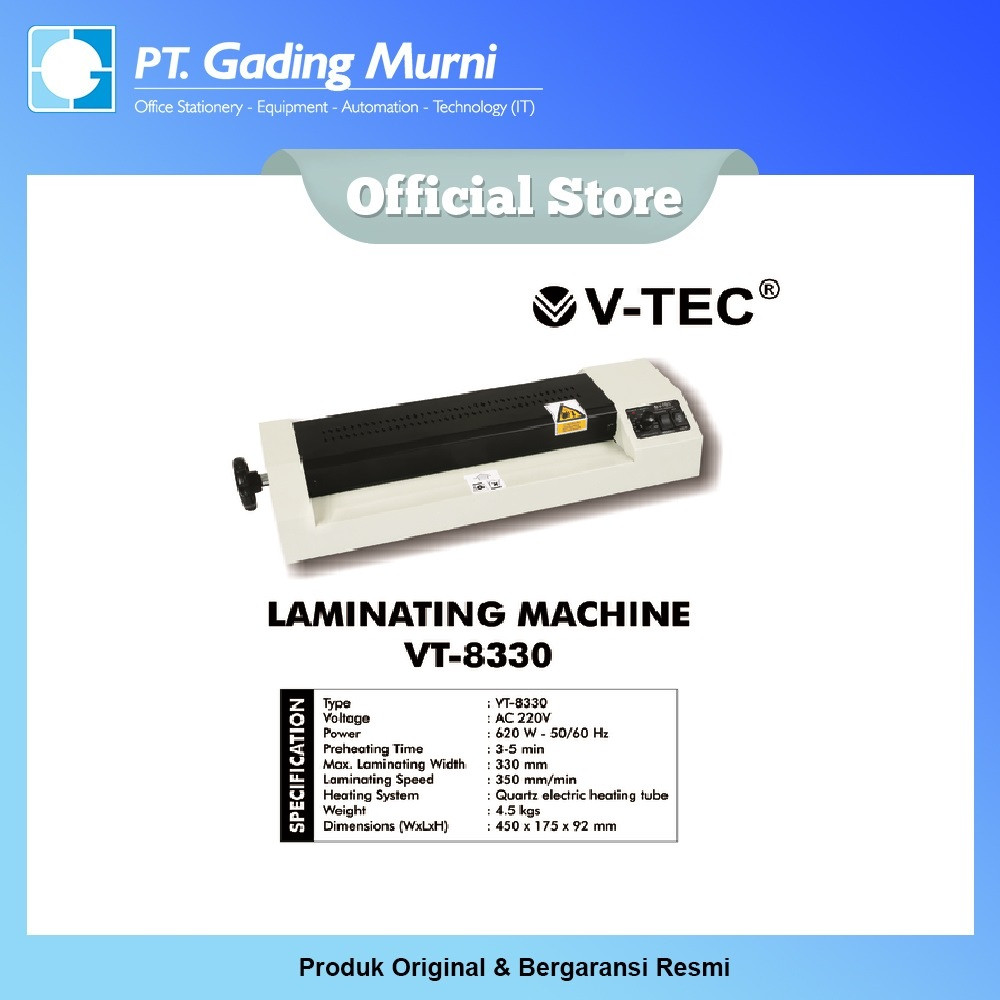 

V-TEC MESIN LAMINATING TYPE VT-8330
