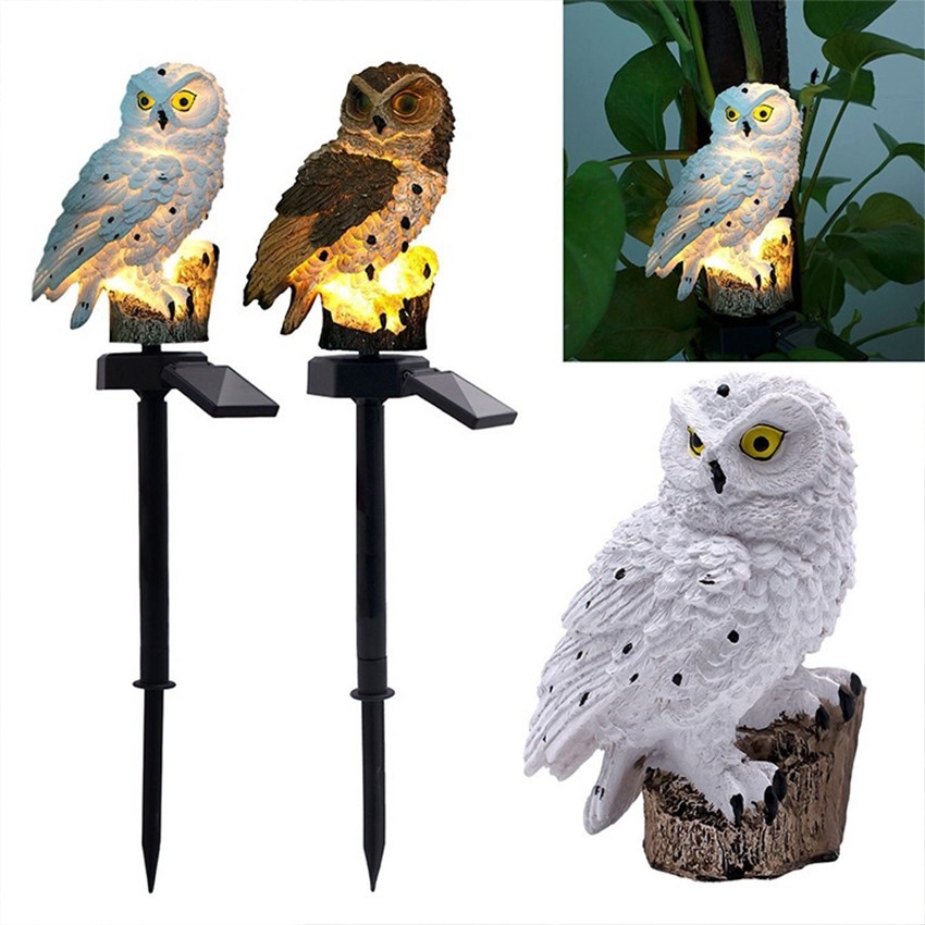 Solar Lights Outdoor Waterproof with Owl Animal Shape, Solar Lights Fairy Lights LED for Outdoor