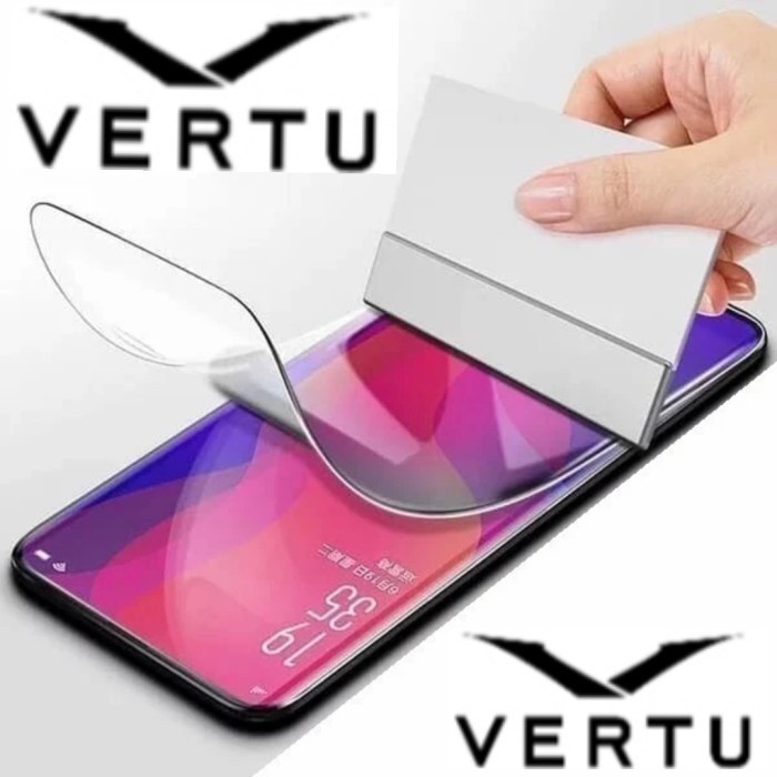 Anti Gores Hydrogel HP Vertu Semua Tipe Full Cover Depan Belakang Clear Blue Matte