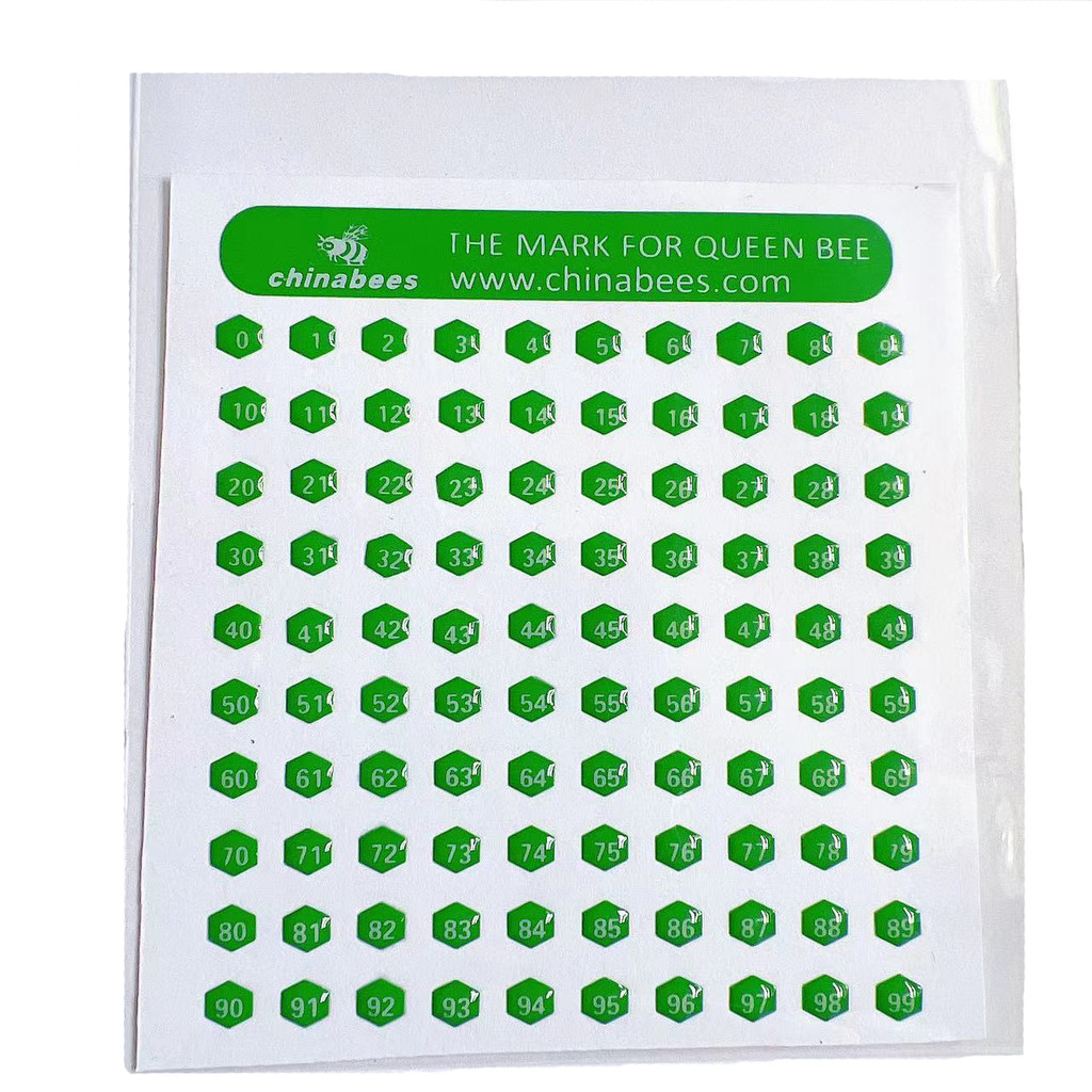 

10pcs Bee breeding tool special queen mark number sticker
