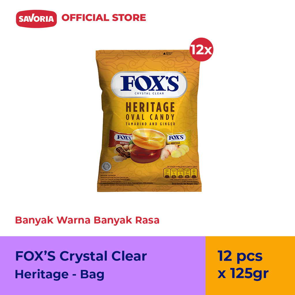 

FOX'S Heritage Bag - Permen Rasa Tamarin 12 Pcs x 125g