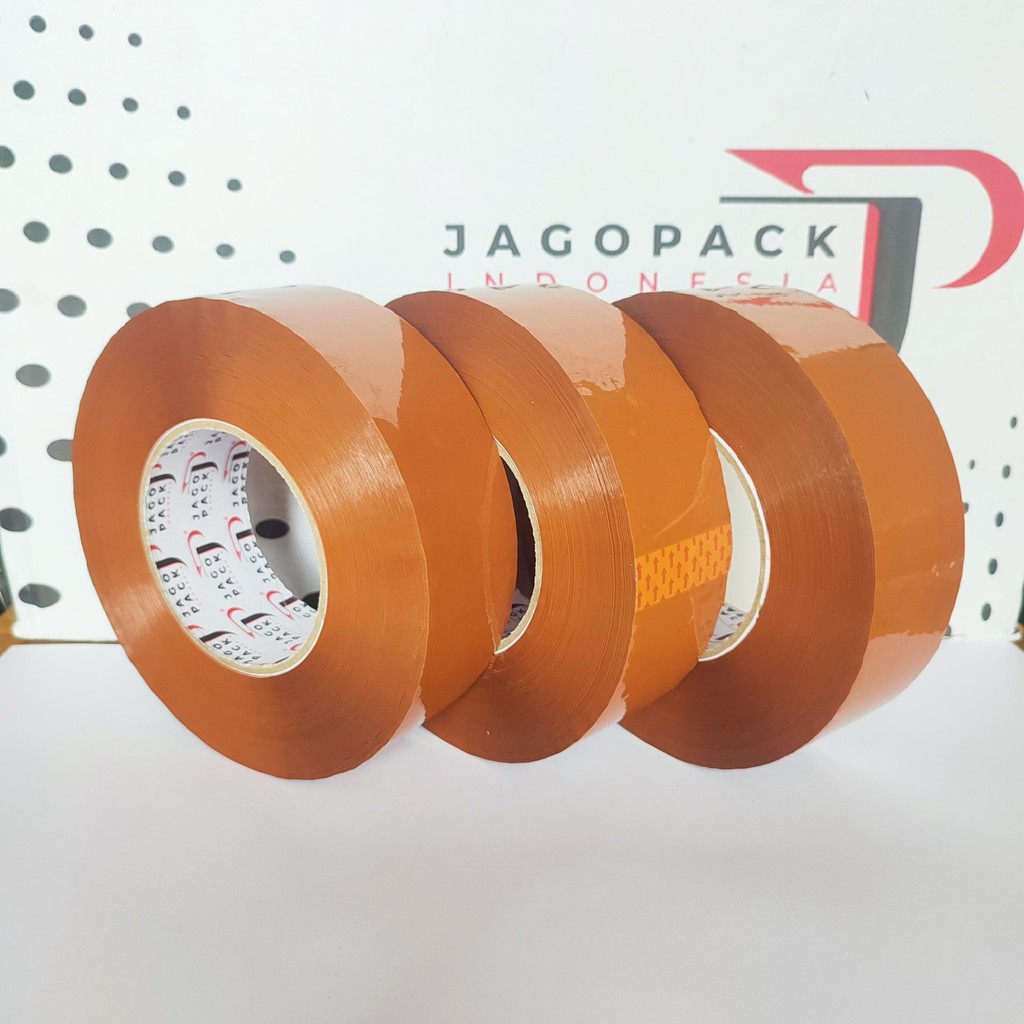 

HEMAT 3 PCS - Lakban Coklat 45 x 500 Yard Jago Pack Indonesia - Lakban Packing JUMBO