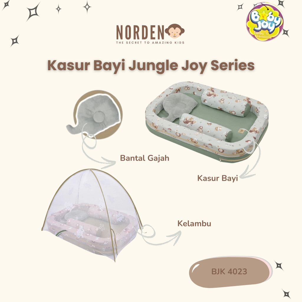 [ND] Baby Joy Kasur Bayi Kolam +Kelambu Jungle Joy Series / Kasur Kolam BJK 4023 / Kasur Bayi