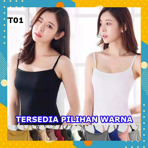 Tank Top Singlet Pakaian Dalam Baju Wanita Tanktop Tali Kemben TT0101B2