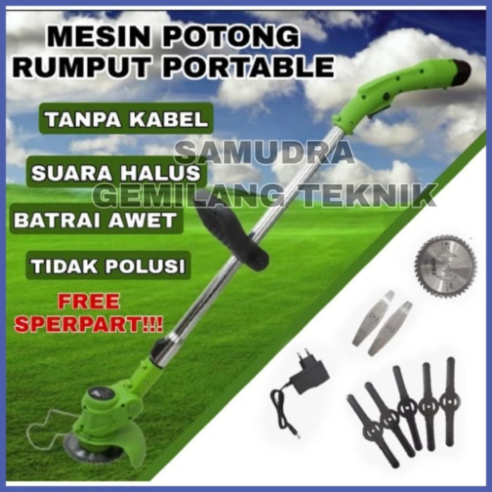 Mesin Potong Rumput Portabel Tanpa Kabel ALAT POTONG Free Sperpart