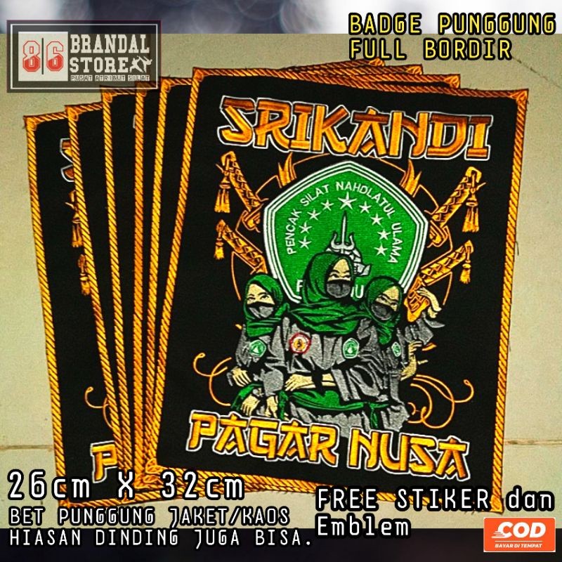 badge punggung srikandi pagar nusa bordir By Dhasing Fashion