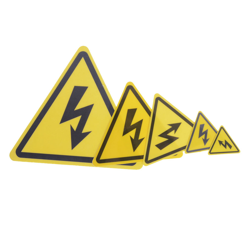 

New 2PCS High Quality Danger High Voltage Electric Warning Safety Label Sign Decal Sticker