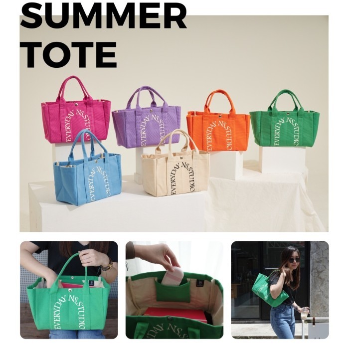 ✨TERLARIS✨ -[ORI NEW] NS Studio Petite Summer Tote | READY STOCK - Latte