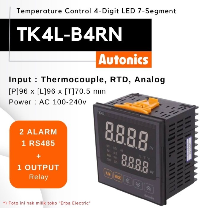 MU99 Autonics TK4L-B4RN Temperature Control Current 4-20mA RS485 96x96 mm