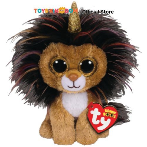 Toys Kingdom Ty Boneka Hewan Beanie Boos Ramsey Lion R Toys Kids Toy Boneka Karakter Doll Mainan Kol