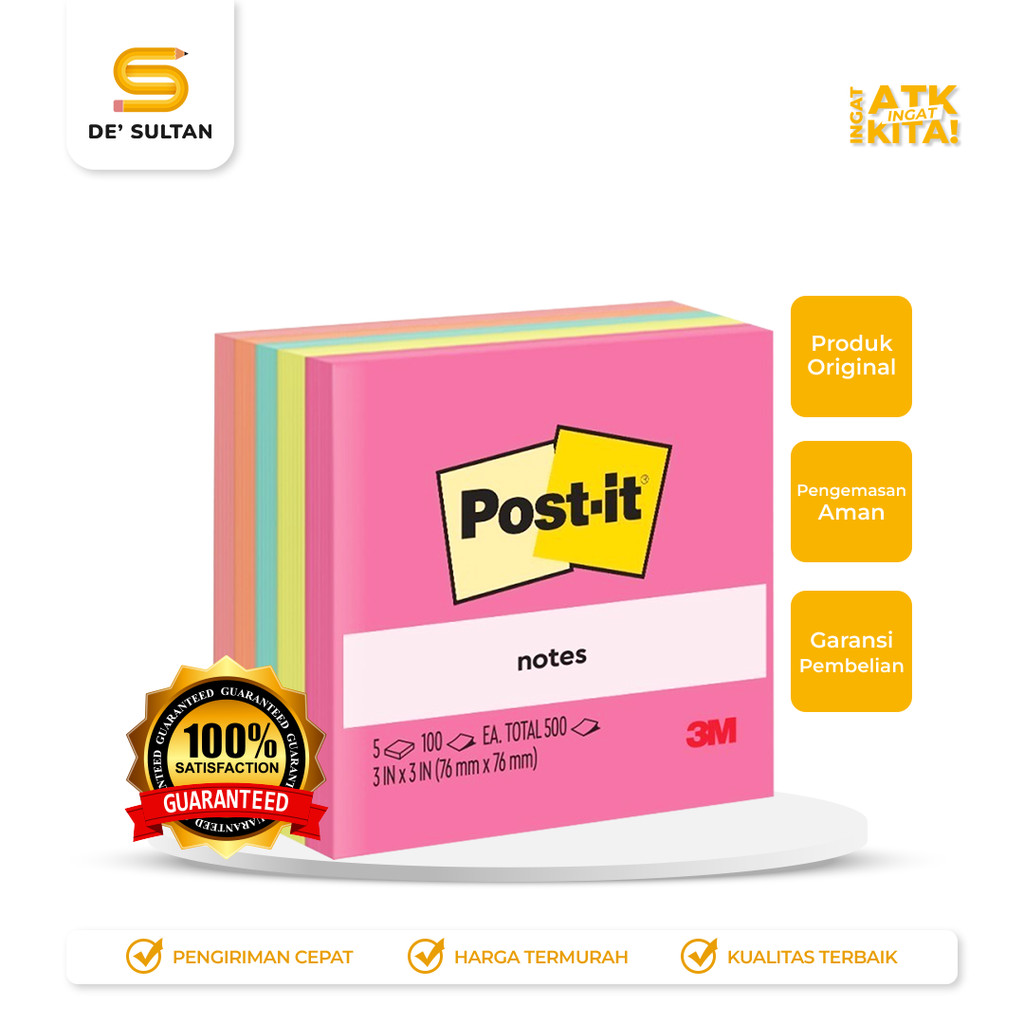 

POST IT 3M STICKY NOTE NO.654-5AN (1PAD)