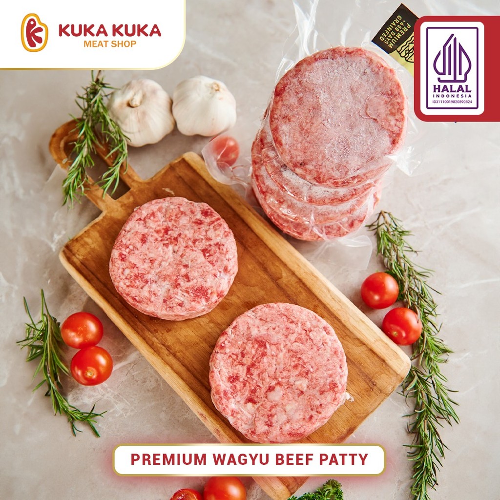 

PREMIUM Wagyu Beef Patty / Daging Burger 100gr - 5pc