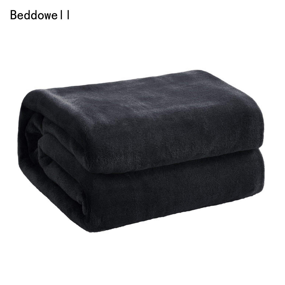 

Spring Winter Winter Flannel Blanket Fluffy Warm Soft Sofa Cover Bedspread Solid Blue Black Coral Fleece Plush Blankets For Beds