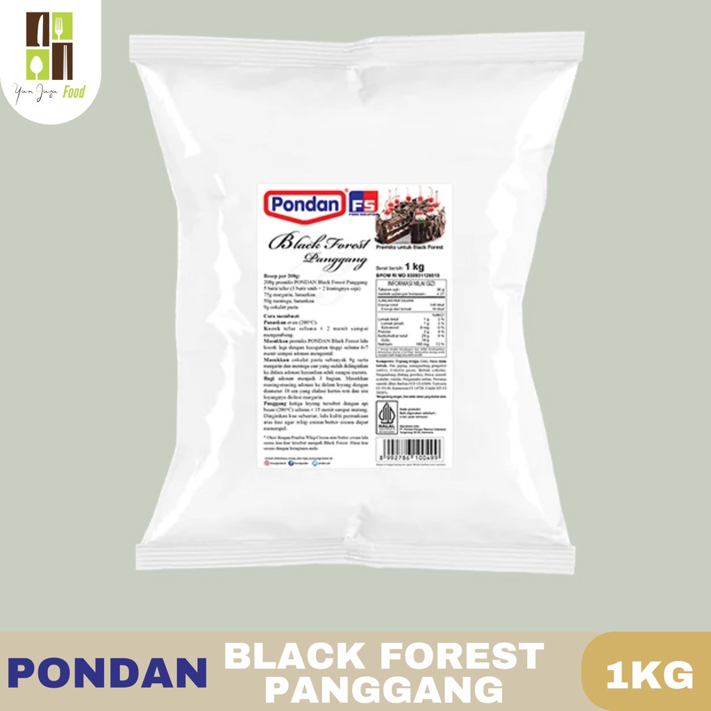 

Pondan Black Forest Panggang / Tepung Kue Instan Black Forest Panggang1kg