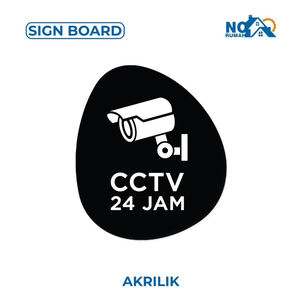 

CCTV 24 Jam Sign Board Akrilik Tempel Signage Dinding Papan Acrylic Restoran Dinding Petunjuk Toko Cafe
