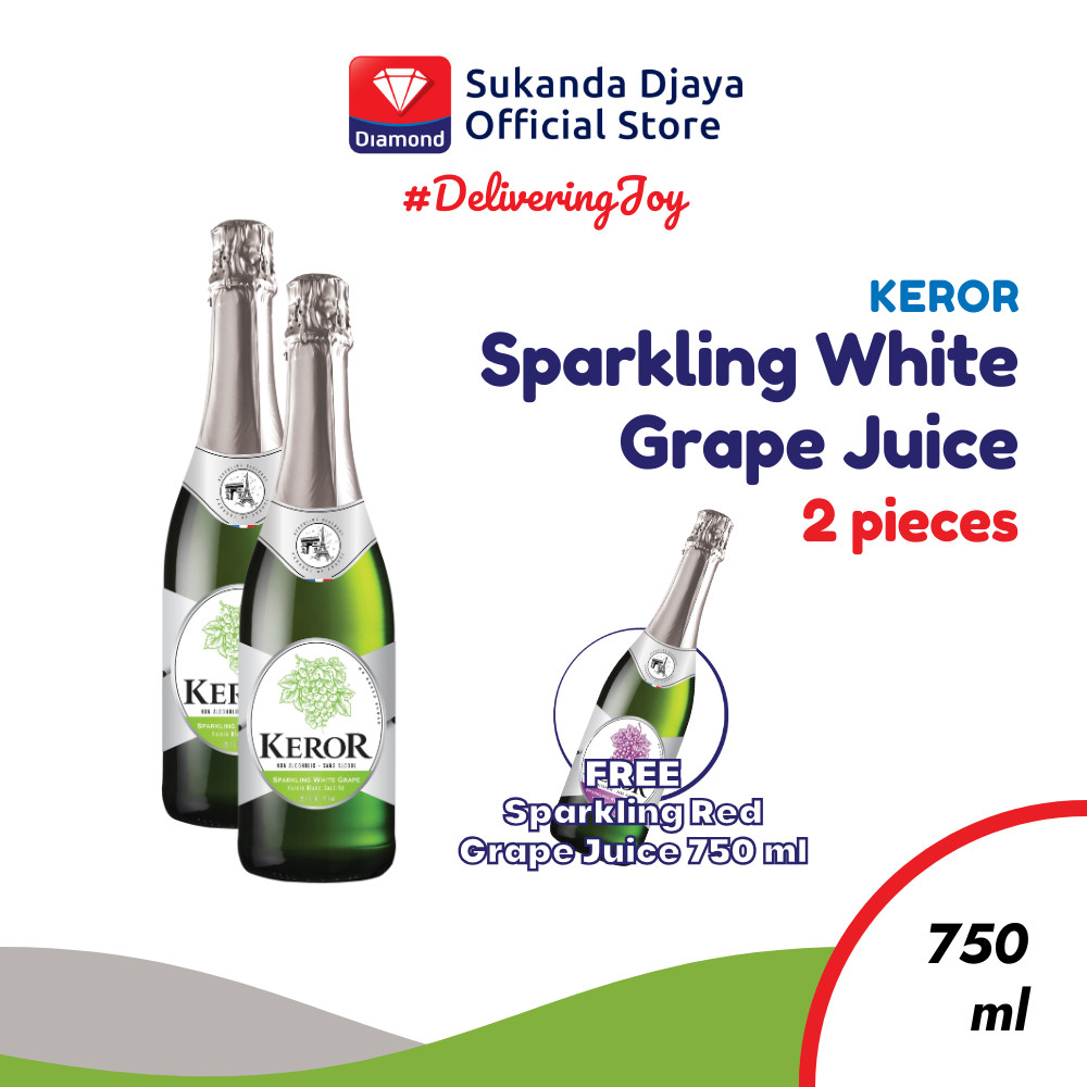 BUY 2 Keror Sparkling White Grape Juice 750 ml GET Sparkling Red Grape Juice 750 ml