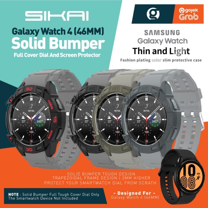 SIKAI SOLID BUMPER Case Screen Cover for Samsung Galaxy Watch 4 46mm