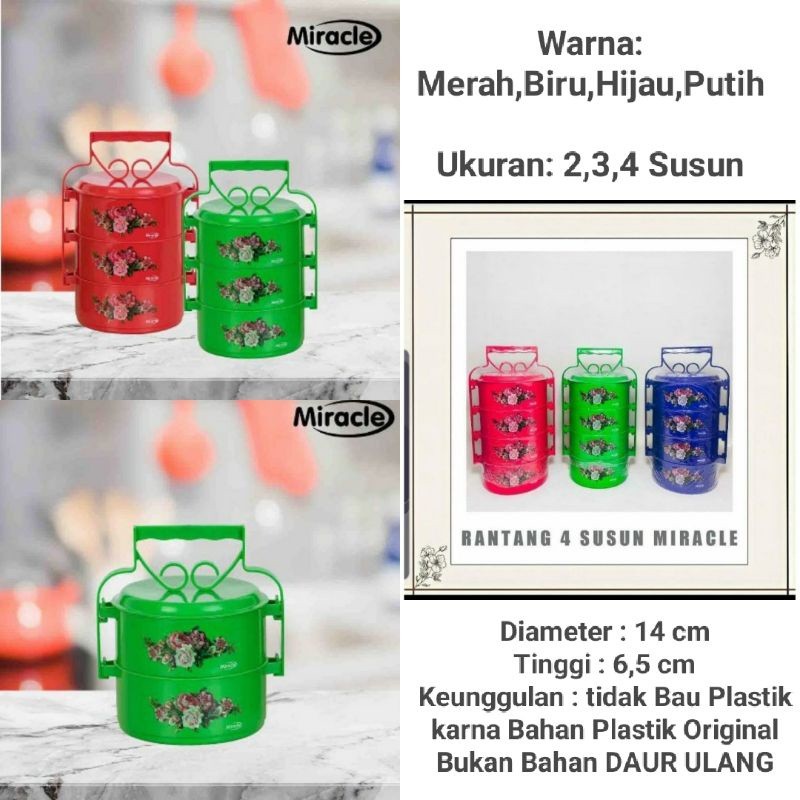 Rantang Plastik Hajatan 2 3 4 Susun | Kotak Bekal Susun Plastik | Rantang Hajatan | Rantang Tingkat 