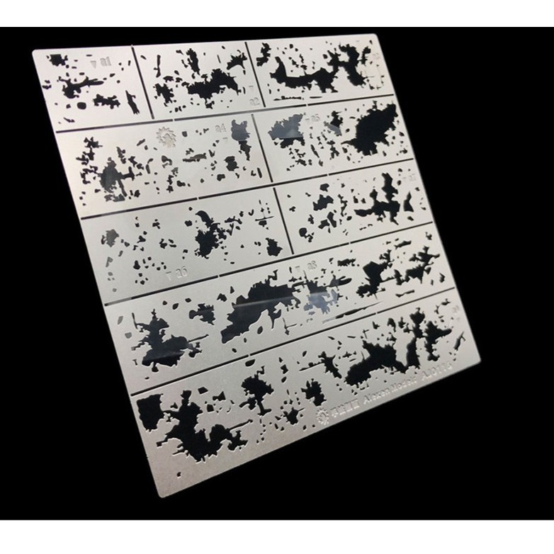 

Alexen AJ0116 Chipping Effects Leakage Spray Stencil Template Aging Assistant Tools for 1/32 1/35 1/100 Scale Model