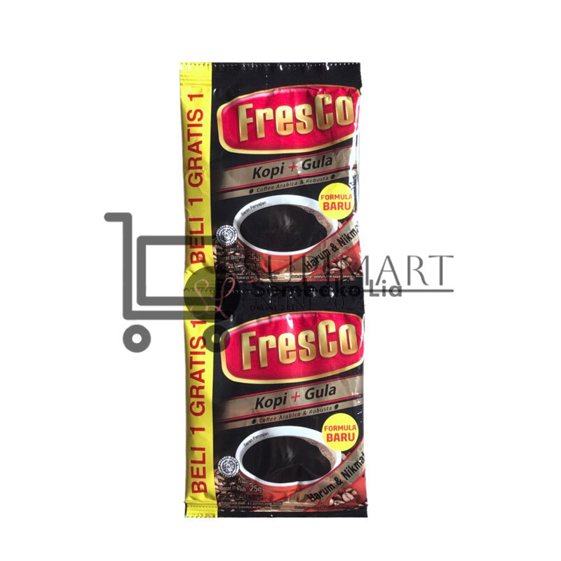 

Fresco Kopi + Gula Renteng Isi 16pc Sachet Formula Baru 16x24gr Sachet