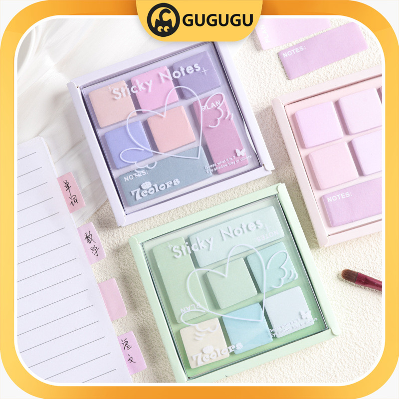 

Ready-1 BOX Sticky Notes Macaron Pallate Edition Memo Tempel Note Isi 210