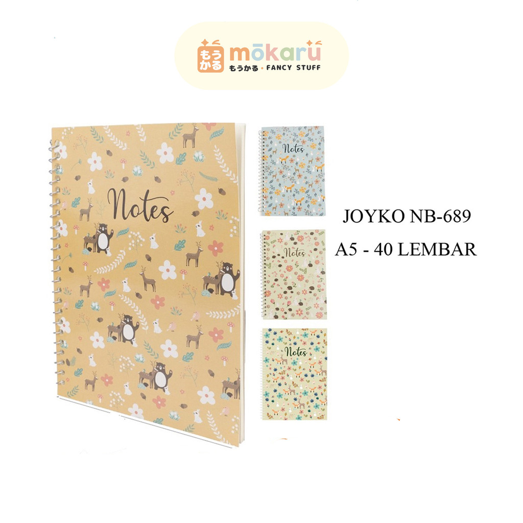 

Joyko Notebook NB-689 A5 40 Lembar / Buku Catatan Bergaris Ruled / Notebook Spiral Murah Berkualitas