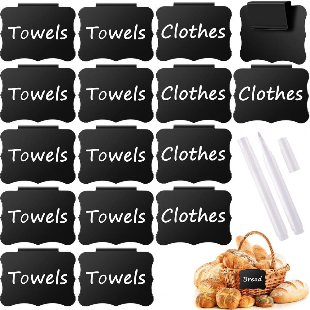 

20 Pcs Labels Holder Rack Smooth Writing Wipeable Basket Bin Name Clip On Removable Basket Price Tag Clip Sticker Home Supplies