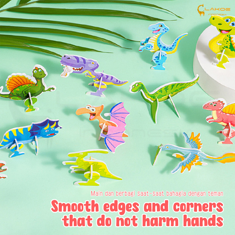 Terbaru Lakoe Mainan Edukasi Anak Puzzle 3D Diy Motif Hewan Serangga Lucu Diy Jigsaw Puzzle