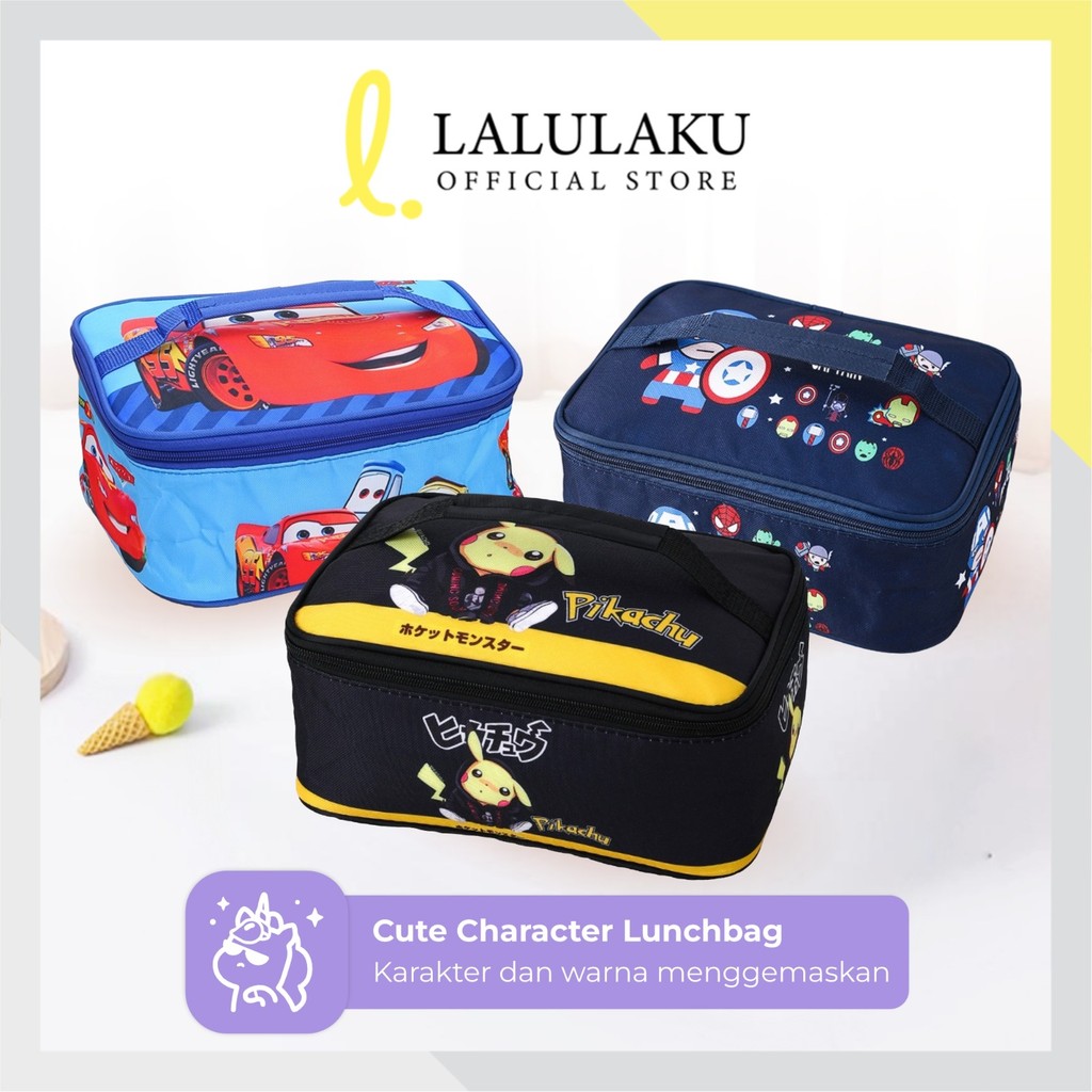 Tempat Bekal Karakter Lunch Bag Handel Tas Bekal Anak TK SD PAUD Anak Laki-laki Perempuan