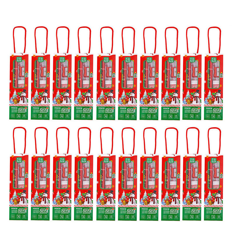 

20Sets Portable Stationery Set Pencil Eraser Stationery Set Children's Christmas Gift