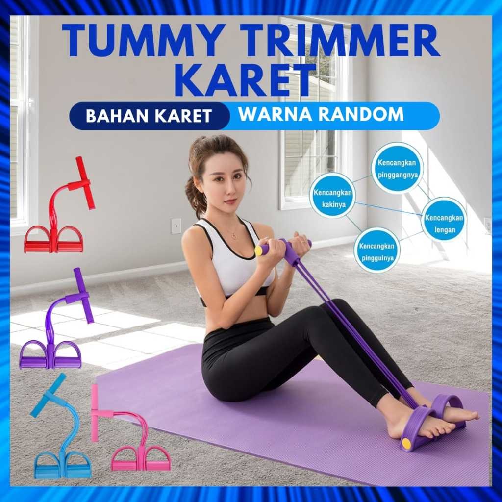 KARET TUMMY TRIMMER ELASTIS ALAT OLAHRAGA GYM FITNESS SIT UP / TUMMY TRIMMER ALAT PENGECIL PERUT BOD