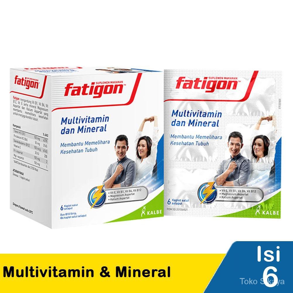 

FATIGON PUTIH ISI 6 KAPLET - Tablet Sachet Multivitamin Suplemen Mineral