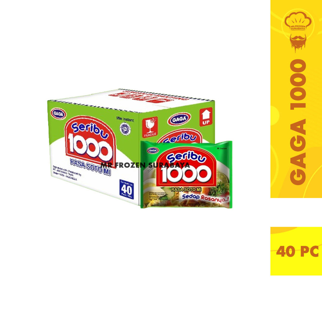 

1 Dus Mie Gaga 1000 / Mi Seribu 50 gr x 40 pc