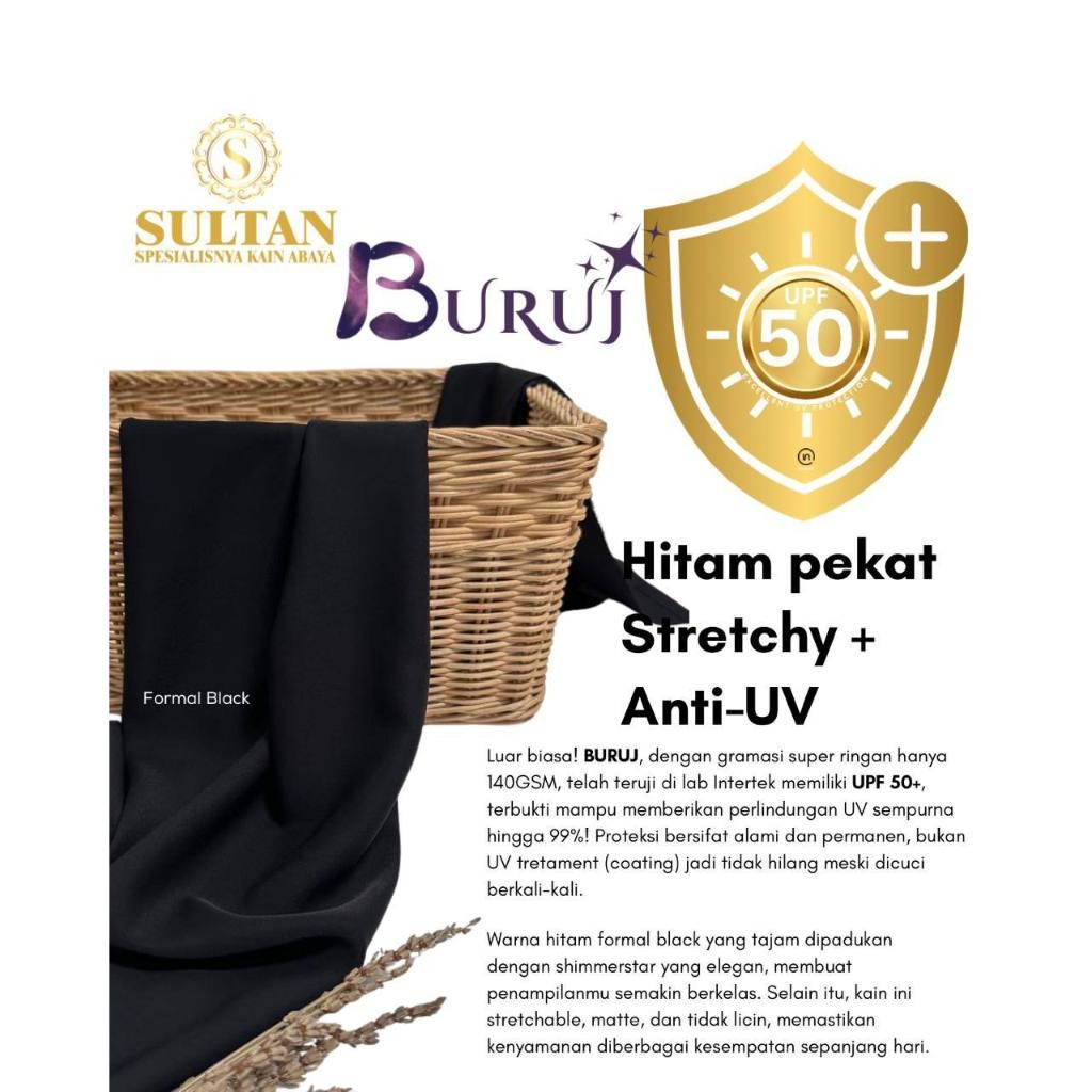 Kain Abaya Sultan Buruj Anti UV