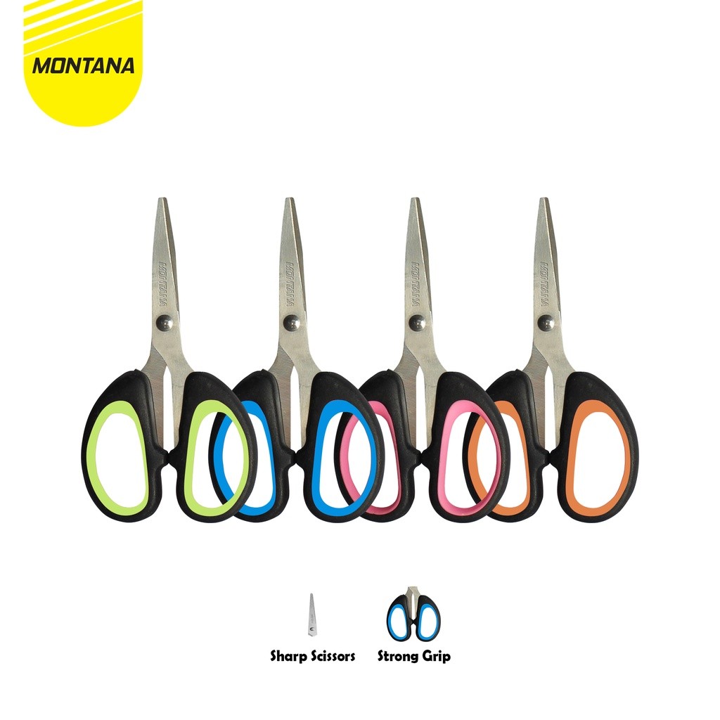 

MONTANA Scissors Gunting Stainless Steel 12 Cm Multipurpose Kuat Tajam Anti Karat STL-545/Retail