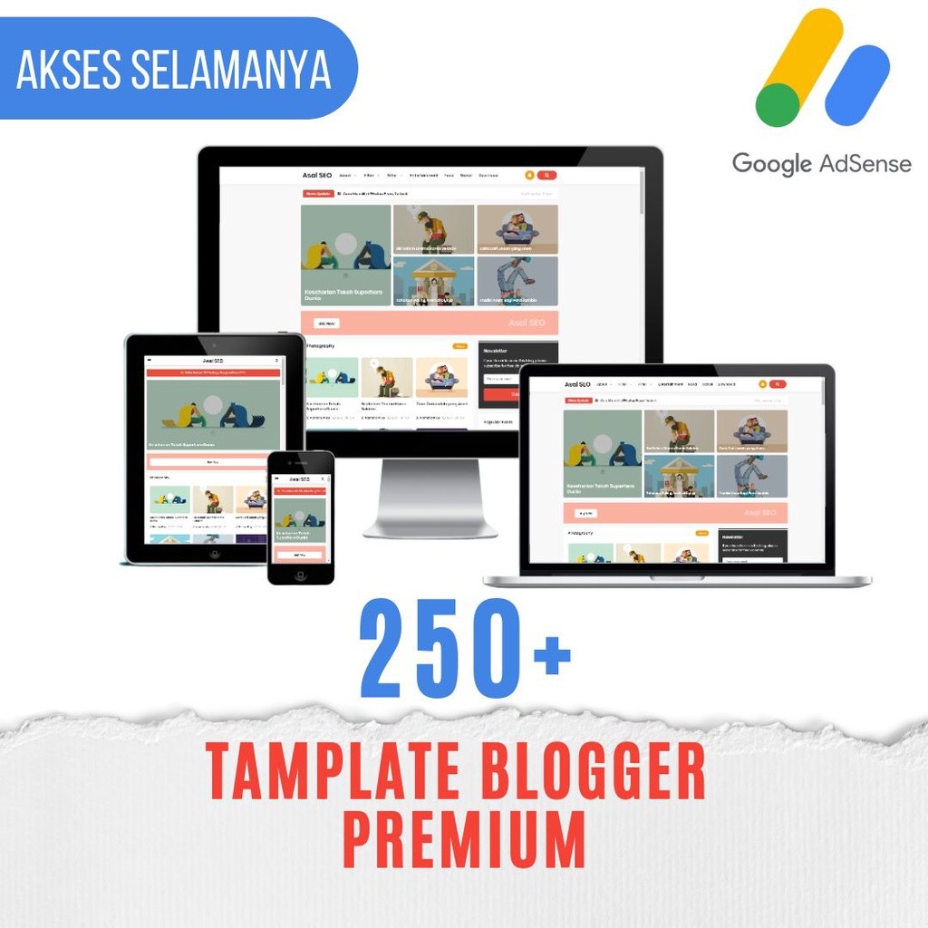 250+ Template Blogger Premium Termurah Adsense Friendly