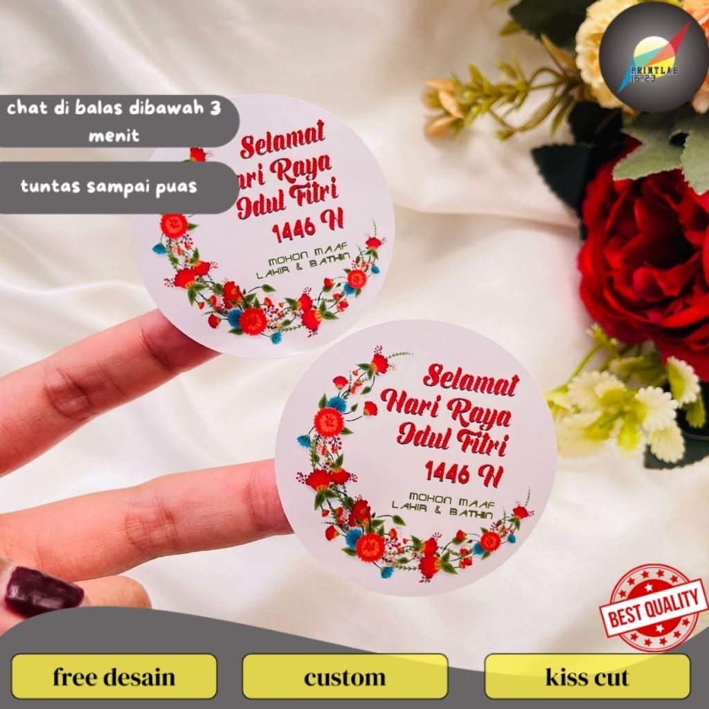 

PrintLab 9-15 Sticker Toples Hampers Ramadhan Sticker Label Selamat Hari Raya Idul Fitri Bandung