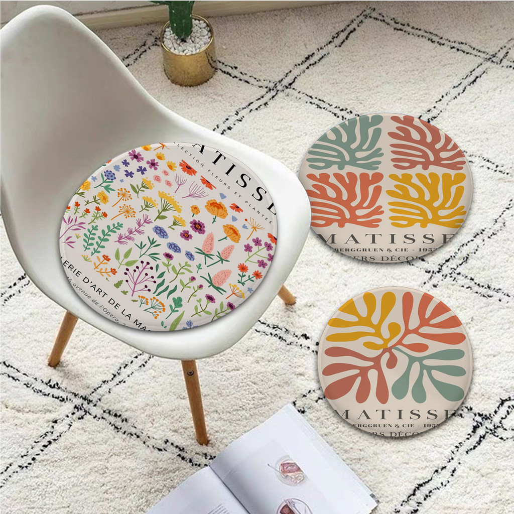

Henri Matisse Nordic Printing Dining Chair Cushion Circular Decoration Seat For Office Desk Cushion Pads